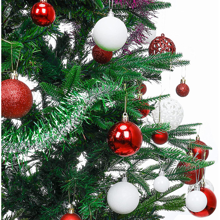 Предмет, ялинкові кулі, золоті різдвяні кулі, 6 см/4 см/2 см, пластикові прикраси для ялинки, настінні прикраси, ялинкові кулі, прикраси для дверей, святкові прикраси (білий і червоний), 101