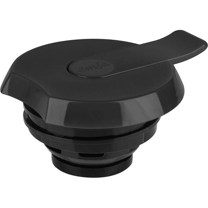 Термос Emsa Mambo Isolierkanne 1000 мл, білий, з чорною кавовою чашкою | Зберегає тепло 12 год, холод - 24 год | Quick Tip Verschluss