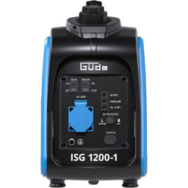 Güde Inverter Stromerzeuger ISG 2000-2: Інверторний генератор струму Güde ISG 2000-2 (2000 Вт, 4-тактний бензиновий двигун, 2.11/2.86 кВт, до 5.9 годин роботи, 4.1 л паливний бак, захист від перевантаження, ECO-режим, антивібраційні ніжки)