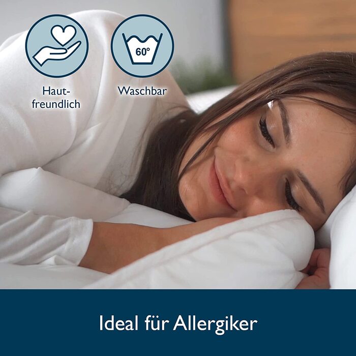 Beautissu Комплект постільної білизни 4 сезони 135x200 см (2 шт.) - Легка літня та тепла зимова ковдра, антиалергенна, дихаюча, BeauNuit JD