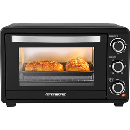 Міні-піч Steinborg 25 л з конвекцією: піч, піца, хліб. Таймер, 100-230°C, зйомний піддон. Економне споживання енергії