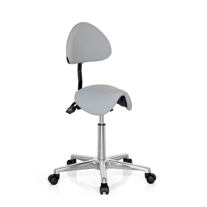 Крісло-стілець / Обертове крісло / Офісне крісло TOP WORK 20 з штучної шкіри сірого кольору hjh OFFICE