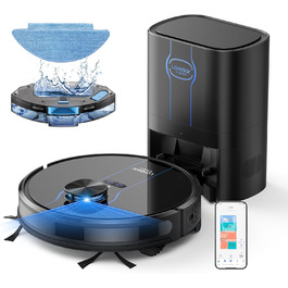 Робот-пилосос Laresar Clean з функцією миття підлоги, станція самоочищення L6 Nex, навігація LiDAR, 3л контейнер, до 180 хв роботи, 3-в-1 (прибирання, миття, пилосос), для видалення шерсті тварин, чорний Робот-пилосос Laresar Clean з функцією миття підлоги, станція самоочищення L6 Nex, навігація LiDAR, 3л контейнер, до 180 хв роботи, 3-в-1 (прибирання, миття, пилосос), для видалення шерсті тварин, чорний