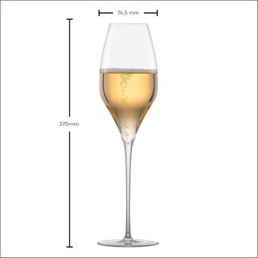 Шампанське склянка Zwiesel Glas Alloro (набір 2 шт), ручної роботи, з мусієвим точкою, склянка з кришталю Tritan® для ігристі вина (арт. 122175)