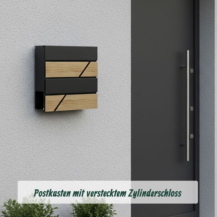 Скринниця Relaxdays з імітацією дерева та відсіком для газет