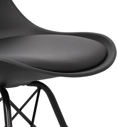 AC Design Furniture Emanuel: Комплект з 2-х обідніх стільців, чорний, PU/Метал, 48,5 x 85,5 x 54 см