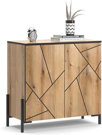 Комод з 2 шухлядами Vicco Hatto, 124 x 69.6 см, дуб