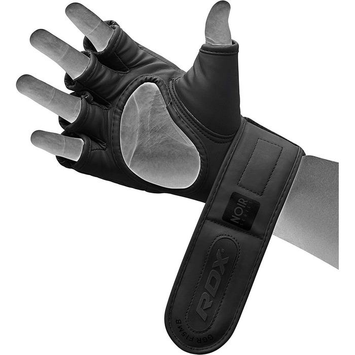 Рукавиці для боксу RDX S матово-чорна шкіра