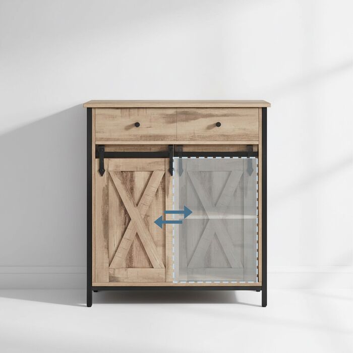 Тумбочка Relaxdays E1-MDF 80x70x30 см