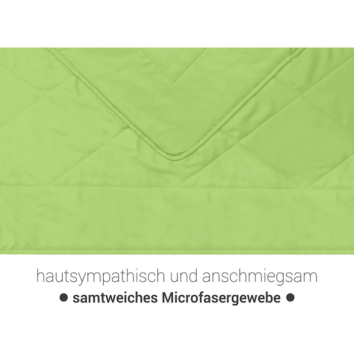 Емілі перевіряє легке стегане ліжко-ковдра для пікніка-літня ковдра - Гостьова ковдра 1585.2302, (100 x 135 см, зелений)