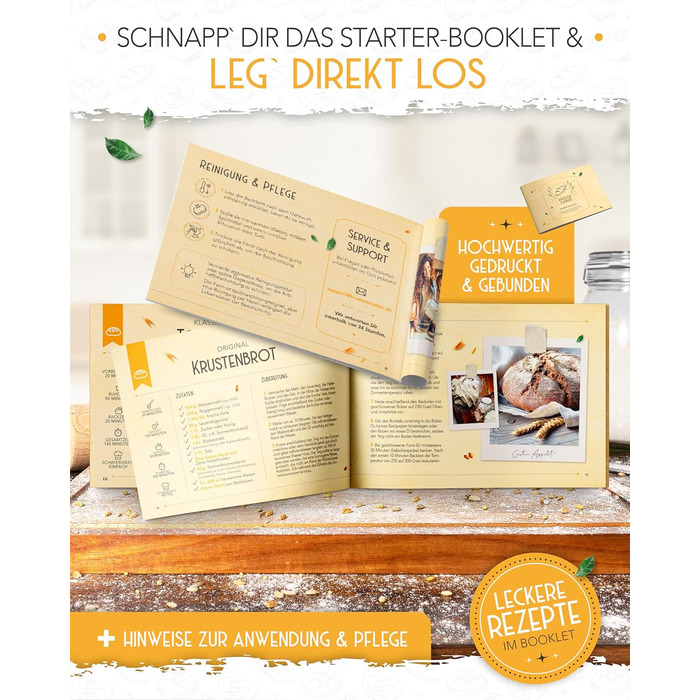 Набір для випікання хліба з чавунного лиття Krustenzauber XXL: форма, корзина для підйому, лопатки, ніж та інше. Ідеальний для початківців (форма 40 см)