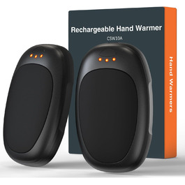 Електричні грілки для рук, 2 шт. - багаторазові, з 3 режимами нагріву, для дітей та дорослих, чорного кольору