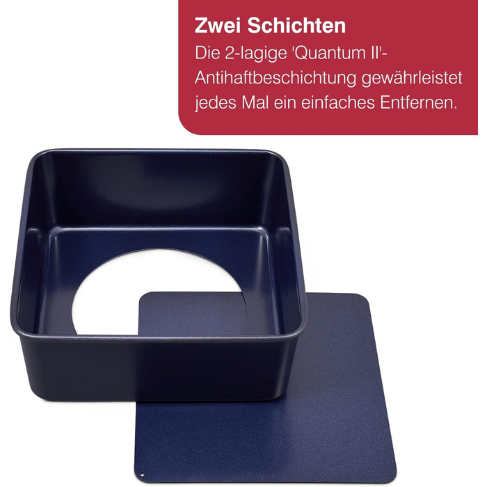 Форма для випічки Zyliss E980194 Springform, з антипригарним покриттям, з вуглецевої сталі, темно-синього кольору, з плоскою основою, для маленьких тортів, з гарантією 5 років