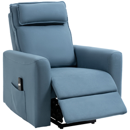 Електричне крісло-стійка HOMCOM Recliner з допоміжним засобом для стоячи та функцією відкидання, оббита пультом дистанційного керування та оксамитовою бічною кишенею