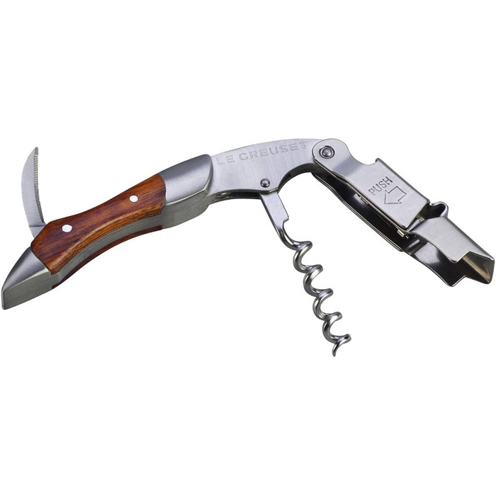 Ніж Le Creuset для відкривання пляшок з пробкою, дерево/нержавіюча сталь, сріблястий, WT110W