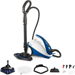 Пароочисник Polti Vaporetto Smart 35 MOP зі щітковою силою випаровування, 3,5 бар, вбиває та усуває 99,99* вірусів, мікробів та бактерій (синій/білий)