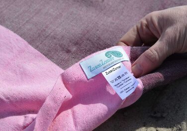 Жіночий хамамовий рушник ZusenZomer Fouta XL 100x190-Пляжний рушник хаммам Пляжний рушник Хаммам-100 бавовна Oeko-TEX-Fair Trade рушники для хаммама (200 х 200 см, Чорний, Бірюзовий і рожевий)
