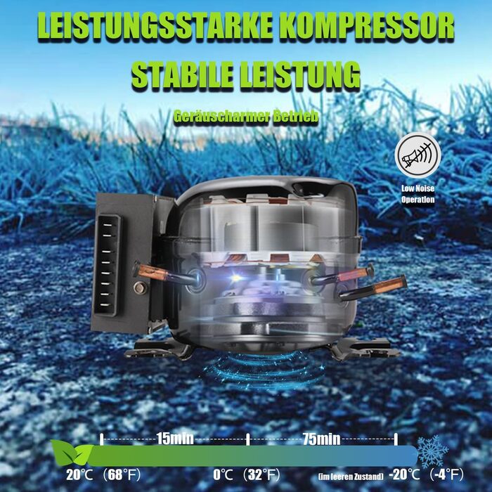 Alpicool C9PT 9L Холодильник Автомобільний 12V з Компресором, для Авто, Кемпінгу, RV, Човнів