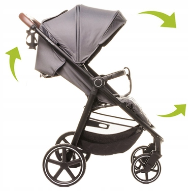 Дитячий прогулянковий візок 4BABY Stinger, алюмінієва рама, гелеві колеса, компактне складання