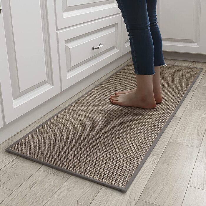 Кухонні килимки Urukundo нековзний 44x75 см + 44x120 см сірий