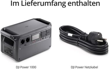 Портативна електростанція DJI Power 1000, 1024Wh, 2600W, LiFePO4 акумулятор, для кемпінгу/дому/RV, швидка зарядка