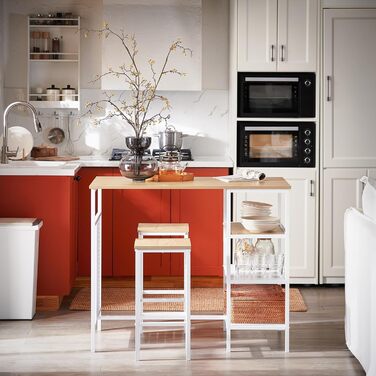 Набір барних меблів SoBuy: стіл та 2 стільці для балкона/вітальні (OGT51-WN)