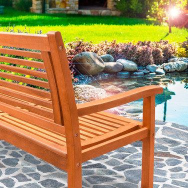 Садовий лавка з евкаліптової деревини 153x90x60 см, сертифікат FSC®