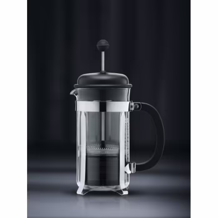 Кавник френч-прес Bodum Caffettiera, 1 л, чорний (1918-01), Чорний, 1000