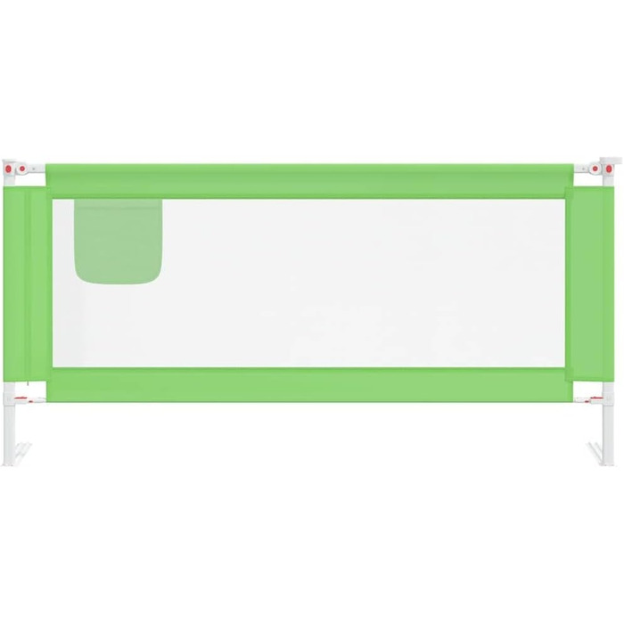 Бортик для ліжка дитячого vidaXL 200x25 см, зелений - захист від випадання, тканинний бортик в дитяче ліжечко