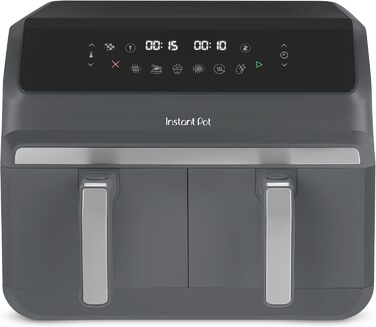 Фритюрниця повітряна Instant Pot Vortex Compact Trüffel Grau 5 л, сіра, 4-в-1: смаження, сушка, випікання, розігрів, антипригарне покриття, легко мити, для сім'ї