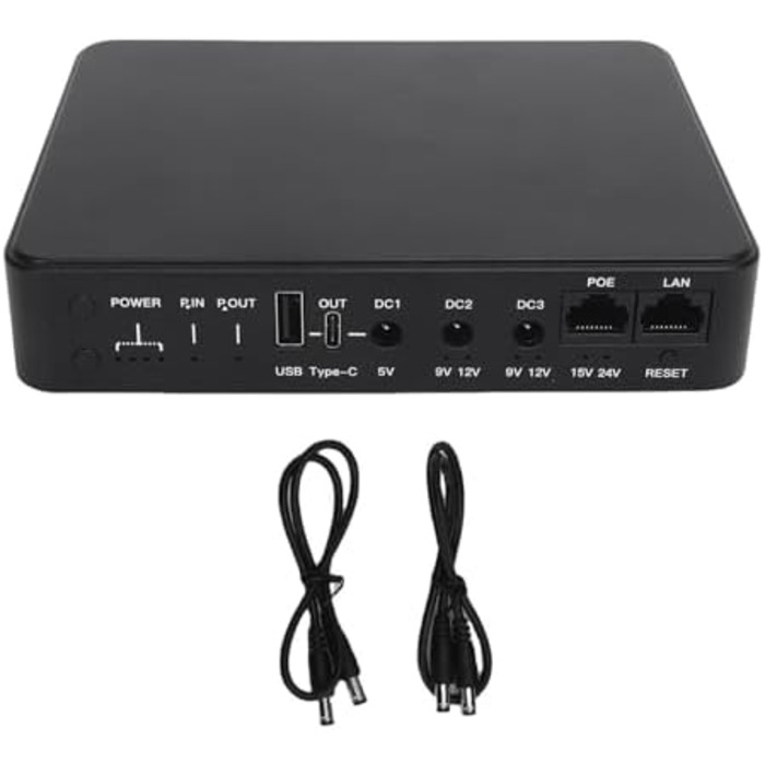 DC UPS 6 портів з Li-іон акумулятором 18000mAh для роутера та офісу. Підтримка 5V, 9V, 12V, 15V, 24V, USB Type-C, POE