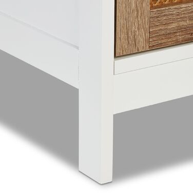 Шафка для ванної кімнати Relaxdays з ротанговими дверцятами