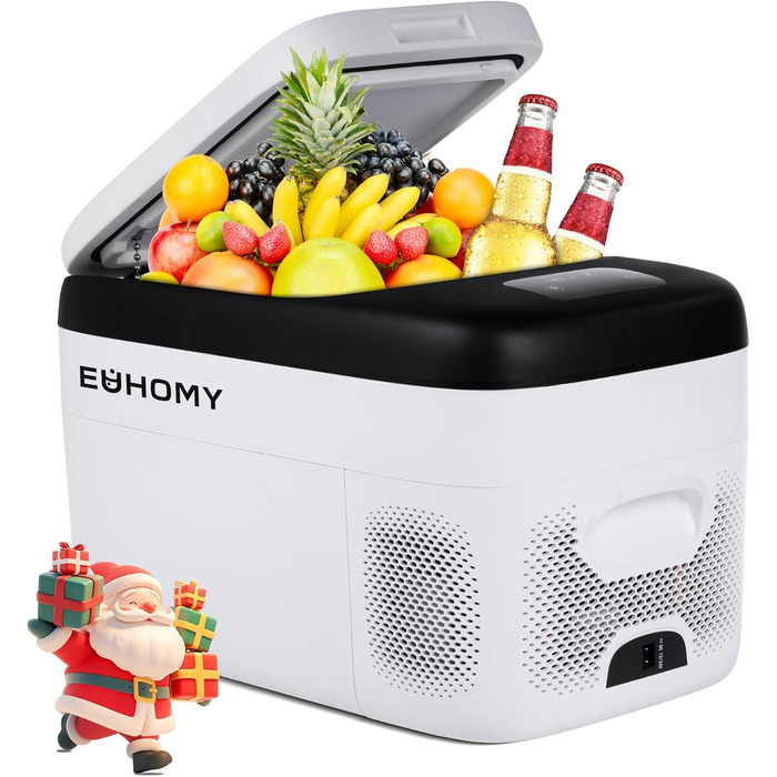 Холодильник EUHOMY 12V/24V, 17QT (25L) - Портативний автомобільний холодильник для кемпінгу, риболовлі, подорожей та дому