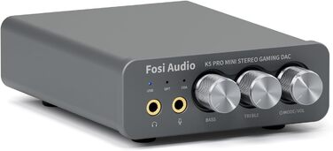 Підсилювач для навушників Fosi Audio K5 Pro HiFi, USB C DAC, кілька входів, вихід 3.5 мм/RCA, ігровий ЦАП AMP