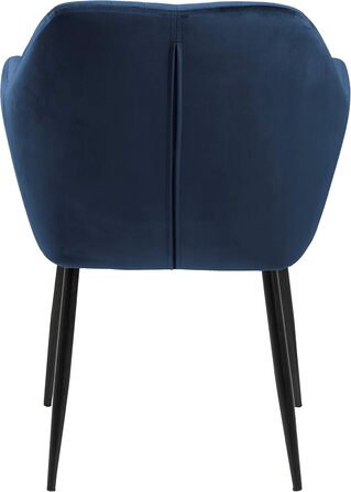 AC Design Furniture стілець Wendy, темно-синій/чорний, велюр/метал, 57x61x83 см