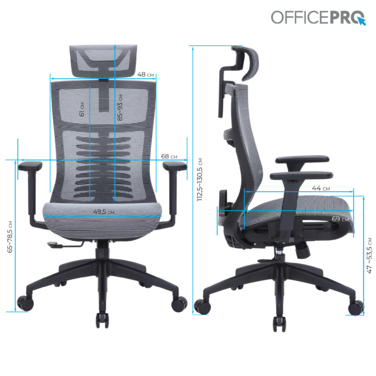Крісло офісне OfficePro Balance OC620-B-DG-DG