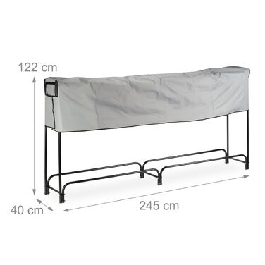 Стильна полиця для дров Relaxdays з металу