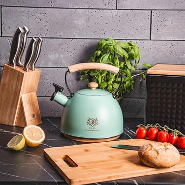 Електричний чайник Karl Hausmann 2.5L з автоматичним свистком - нержавіюча сталь, для Induktion, Gas та Electric плит