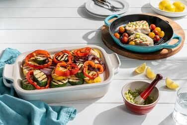 Форма для запікання Le Creuset прямокутна зі скляною кришкою, 3 л, вишнево-червоний колір