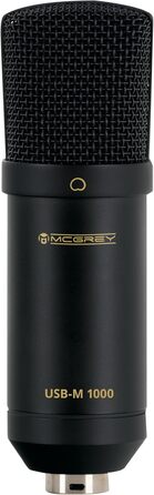 McGrey USB-M 1000 BK: Конденсаторний мікрофон для подкастів, стрімінгу та геймінгу. Чорний