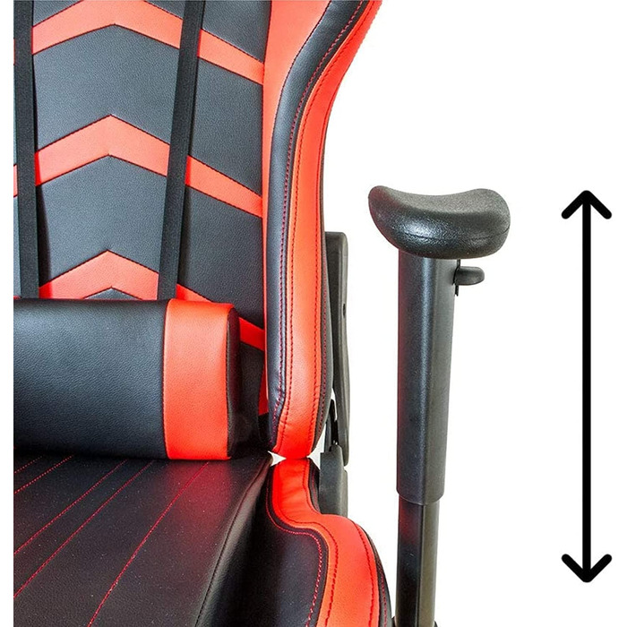 Ігрове крісло Nativ регульоване по висоті обертове до 150 кг чорно-червоне