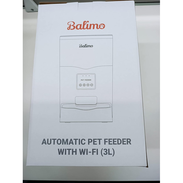 Автоматична годівниця Balimo Leon для сухого корму для котів і собак Wi-Fi & APP Control Автоматична годівниця Торговий автомат для котячого корму Таймер 3L Wi-Fi фідер лише 2.4G Wi-Fi (чорний прозорий)