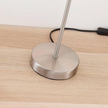 Настільна лампа Lindby з абажуром з тканини, біла. Ідеально для спальні, цоколь E27, 60W.