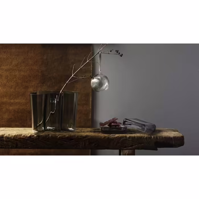 Ваза Iittala Aalto 251 мм сіра, скляна, дизайнерська