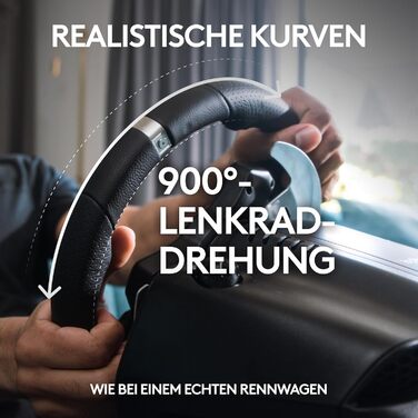 Logitech G920 Driving Force Racing Wheel – Ігровий кермо з Force Feedback 900°, педалі з нержавіючої сталі, для Xbox Series X|S, Xbox One, PC, Mac – Чорний