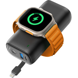 Вт, для Apple Watch та iPhone 14/13/12, з кабелем, зовнішній акумулятор, 10000mAh, 22,5