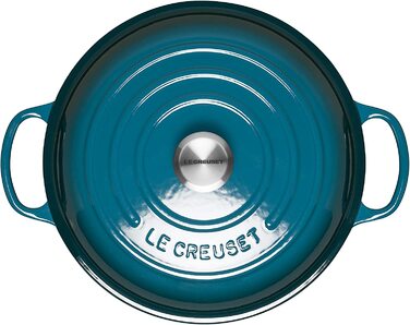 Каструля Le Creuset Signature з чавуну, 3,5 л, для всіх типів плит (включно з індукцією), 26 см, Ocean