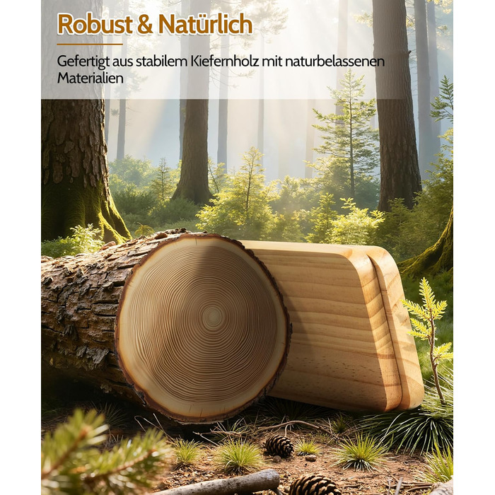 Полиця настінна SUMGAR з дерева, плаваюча, три яруси, 50x58 см (біла/дерево) для вітальні, спальні