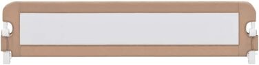 Бортик для ліжка VidaXL 150x42 см, бежевий (Taupe) - захист для дитячого ліжечка та ліжка для малюків з поліестеру