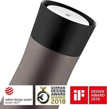 Термокружка WMF Impulse 350 мл, з автоматичним клапаном та 360° отвором, підтримує температуру до 8 годин (гаряче) / 12 годин (холодне), сірий колір